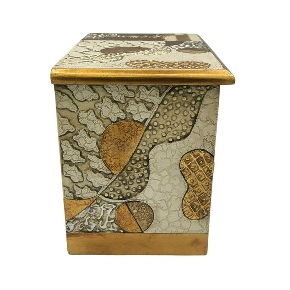 Hand Painted Art Deco Design Drawers Jewelry Box Armoire Cabinet Vintage - Picture 2 of 10